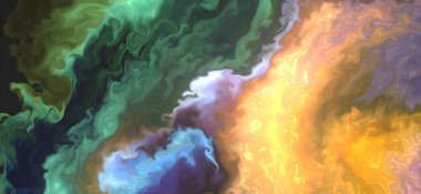 Posterler ve basılı malzemeler için alkol mürekkebi. Renklerin akışkan sanat karışımı.