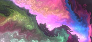 Posterler ve basılı malzemeler için alkol mürekkebi. Renklerin akışkan sanat karışımı.