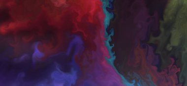 Posterler ve basılı malzemeler için alkol mürekkebi. Renklerin akışkan sanat karışımı.