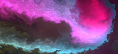 Renklerin karışımı dalgalar ve girdaplar yaratır. Posterler ve diğer basılı materyaller için.