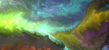 Renklerin karışımı dalgalar ve girdaplar yaratır. Posterler ve diğer basılı materyaller için.