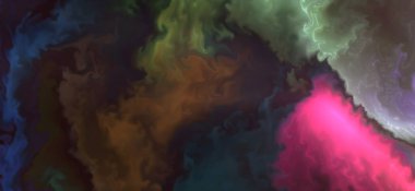 Renklerin karışımı dalgalar ve girdaplar yaratır. Posterler ve diğer basılı materyaller için.