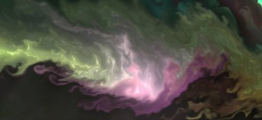 Renklerin karışımı dalgalar ve girdaplar yaratır. Posterler ve diğer basılı materyaller için.