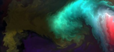 Renklerin karışımı dalgalar ve girdaplar yaratır. Posterler ve diğer basılı materyaller için.