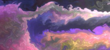 Renklerin karışımı dalgalar ve girdaplar yaratır. Posterler ve diğer basılı materyaller için.