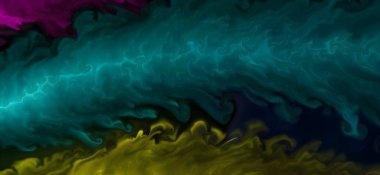 Renklerin karışımı dalgalar ve girdaplar yaratır. Posterler ve diğer basılı materyaller için.