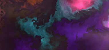 Renklerin karışımı dalgalar ve girdaplar yaratır. Posterler ve diğer basılı materyaller için.