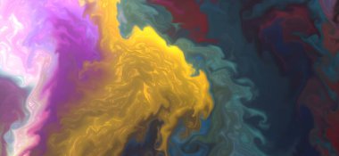 Renklerin karışımı dalgalar ve girdaplar yaratır. Posterler ve diğer basılı materyaller için.