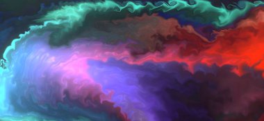 Renklerin karışımı dalgalar ve girdaplar yaratır. Posterler ve diğer basılı materyaller için.