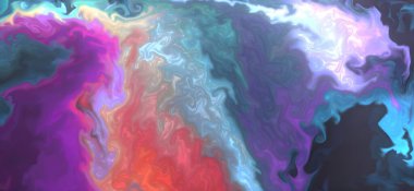 Renklerin karışımı dalgalar ve girdaplar yaratır. Posterler ve diğer basılı materyaller için.