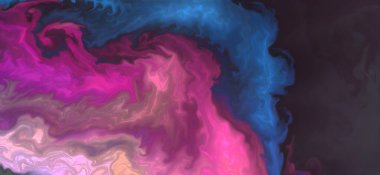 Renklerin karışımı dalgalar ve girdaplar yaratır. Posterler ve diğer basılı materyaller için.