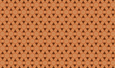 Tekstil markalaşması için geometrik pürüzsüz ve etnik stil dekorasyonlu dijital tekstil tasarım motifi.