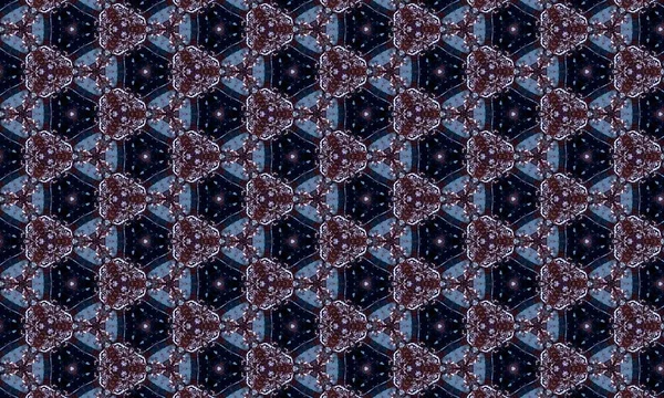 Abstract Ajrakh Pattern Block Print Pattern Batik Print Pattern Background — Fotografia de Stock
