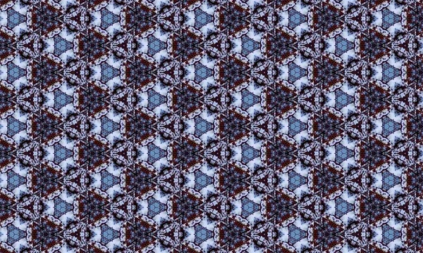 Abstract Ajrakh Pattern Block Print Pattern Batik Print Pattern Background — Fotografia de Stock