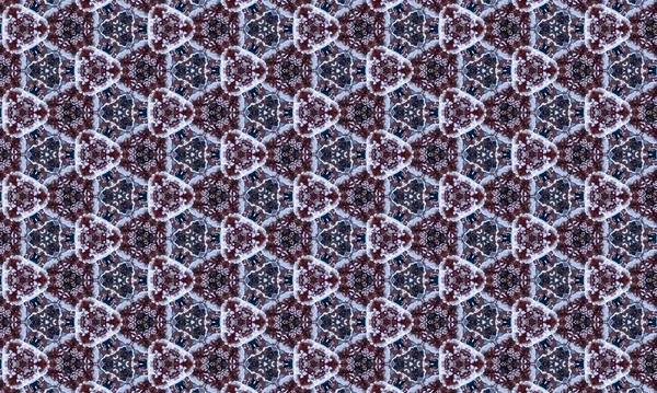 Abstract Ajrakh Pattern Block Print Pattern Batik Print Pattern Background — Fotografia de Stock