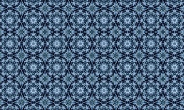 Raster Illustrasyon. Soyut çiçek süsüyle kusursuz desen.