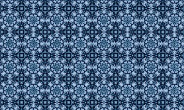 Raster Illustrasyon. Soyut çiçek süsüyle kusursuz desen.