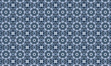 Raster Illustrasyon. Soyut çiçek süsüyle kusursuz desen.