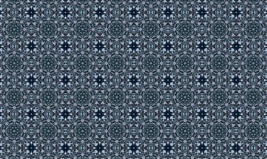 Raster Illustrasyon. Soyut çiçek süsüyle kusursuz desen.