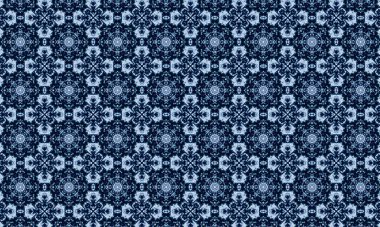 Raster Illustrasyon. Soyut çiçek süsüyle kusursuz desen.