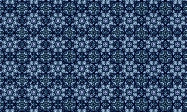Raster Illustrasyon. Soyut çiçek süsüyle kusursuz desen.