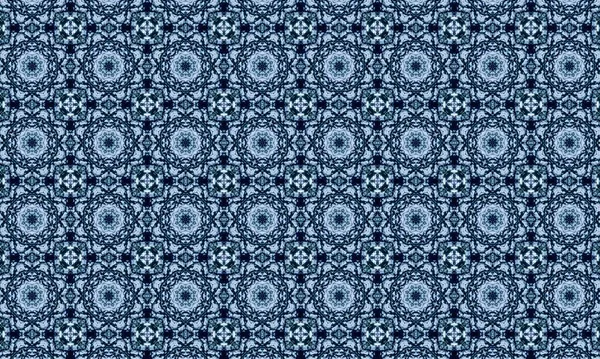 Raster Illustrasyon. Soyut çiçek süsüyle kusursuz desen.