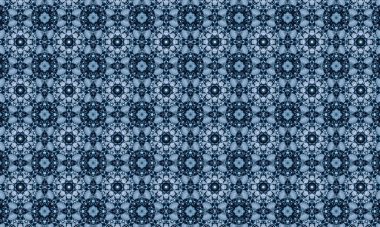 Raster Illustrasyon. Soyut çiçek süsüyle kusursuz desen.
