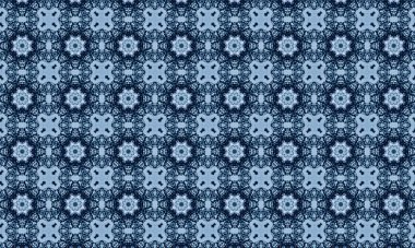 Raster Illustrasyon. Soyut çiçek süsüyle kusursuz desen.