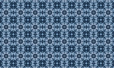 Raster Illustrasyon. Soyut çiçek süsüyle kusursuz desen.