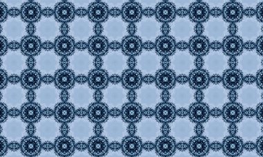 Raster Illustrasyon. Soyut çiçeklerle kusursuz desen.