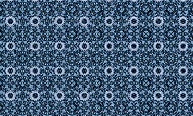 Raster Illustrasyon. Soyut çiçek süsüyle kusursuz desen.