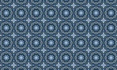 Raster Illustrasyon. Soyut çiçek süsüyle kusursuz desen.