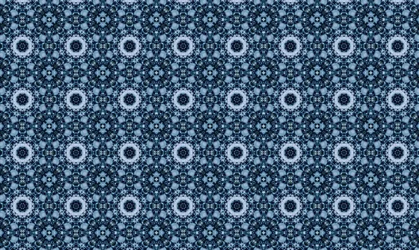 Raster Illustrasyon. Soyut çiçek süsüyle kusursuz desen.