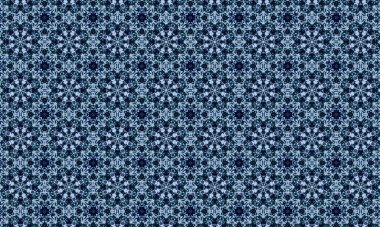 Raster Illustrasyon. Soyut çiçek süsüyle kusursuz desen.