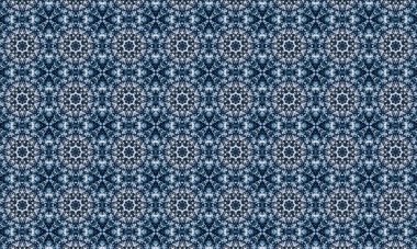 Raster Illustrasyon. Soyut çiçek süsüyle kusursuz desen.