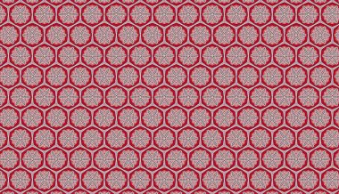 Kırmızı ve beyaz daireli soyut arkaplan