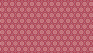 Kırmızı ve beyaz şekilli soyut geometrik desen