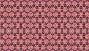 Raster Illustrasyon. Soyut çiçeklerle kusursuz desen.