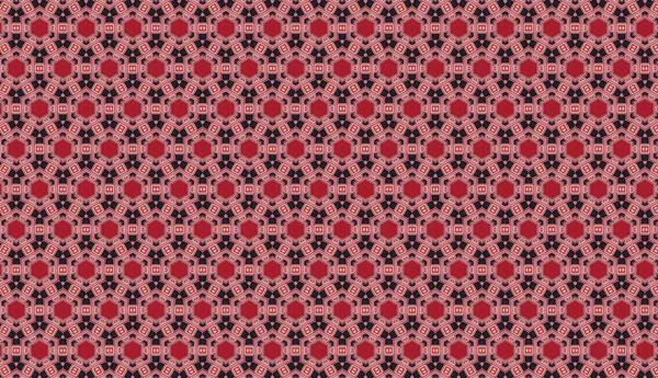 Raster Illustration Seamless Pattern Flowers — Stock Photo, Image