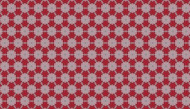 Kırmızı ve beyaz noktaların soyut arkaplanı