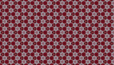 Raster Illustrasyon. Çiçekler ve yapraklarla kusursuz desen.