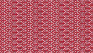 Geometrik şekilli kusursuz desen vektör çizimi