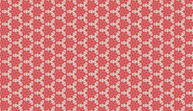 Kırmızı ve beyaz kar taneleriyle kusursuz bir desen.