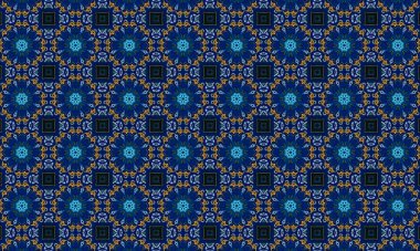 Raster Illustrasyon. Soyut elementlerle kusursuz desen.