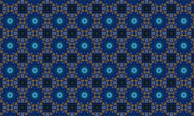 Raster Illustrasyon. Soyut elementlerle kusursuz desen.