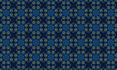 seamless pattern with abstract background. vintage floral print with black and blue colors.