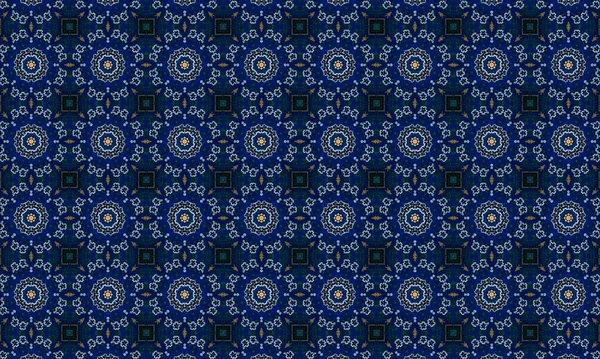 Raster Illustrasyon. Soyut çiçek süsüyle kusursuz desen.