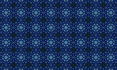 seamless pattern with abstract background. vintage floral print with black and blue colors.