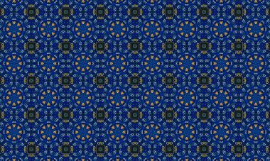 Raster Illustrasyon. Çiçeklerle kusursuz desen.
