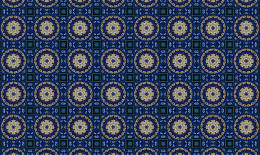 Raster Illustrasyon. Soyut elementlerle kusursuz desen.